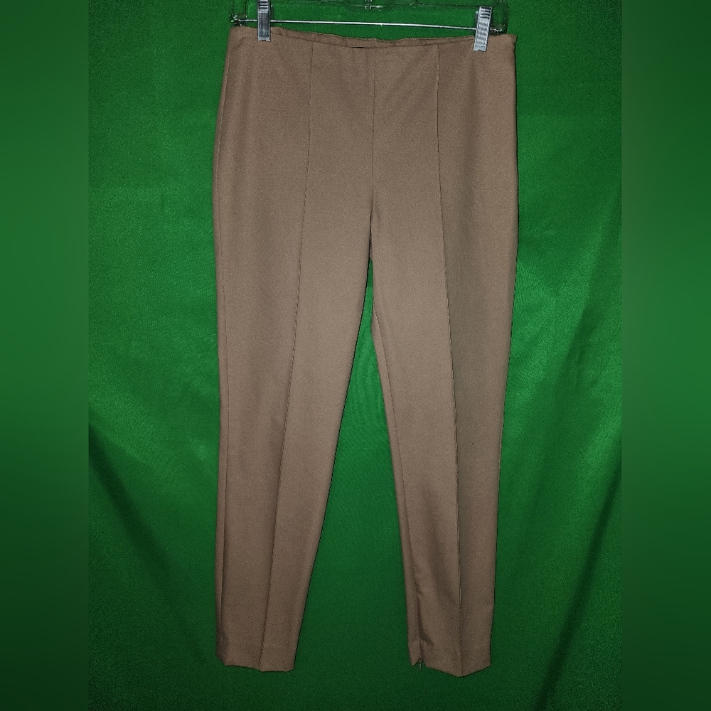 THEORY - Alettah Approach Cropped Single Pleat Skinny Ponte Pants